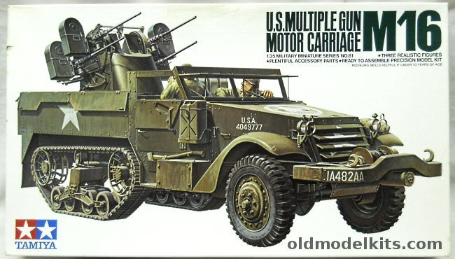 Tamiya 1/35 M16 Multiple Gun Motor Carriage - With 3 Figures, MM181 plastic model kit